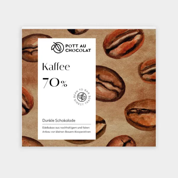 Kaffee 70% dunkle Schokolade