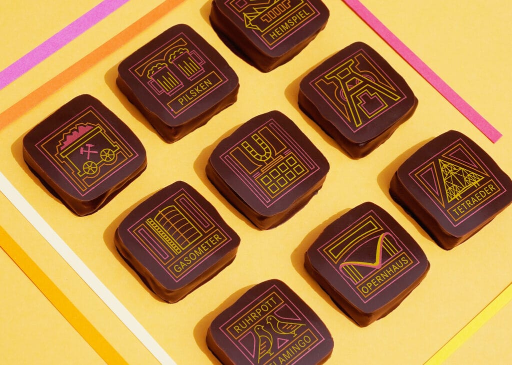 Pralinen mit Ruhrgebiets-Motiven