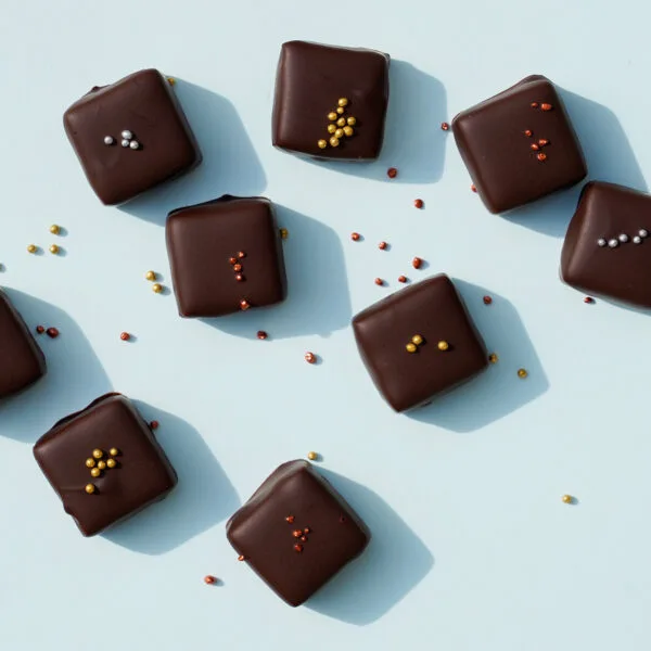 Verschiedene Sorten Whisky-Pralinen von Pott au Chocolat