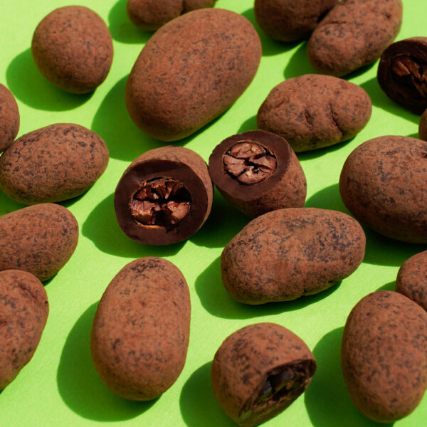 Pott au chocolat Schokolierte Kakaobohnen