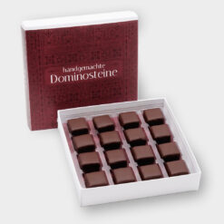Pott au chocolat handgemachte Dominosteine 16er Box Dunkel 1080