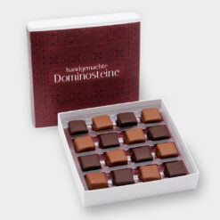 Pott au chocolat handgemachte Dominosteine 16er Box Gemischt 1080